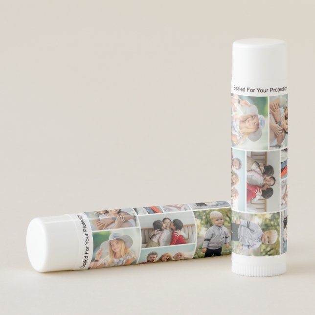 Create Your Own 8 Photo Collage  Lip Balm (Front)