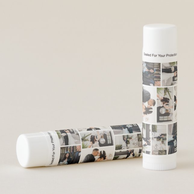 Create Your Own 8 Photo Collage Lip Balm (Front)