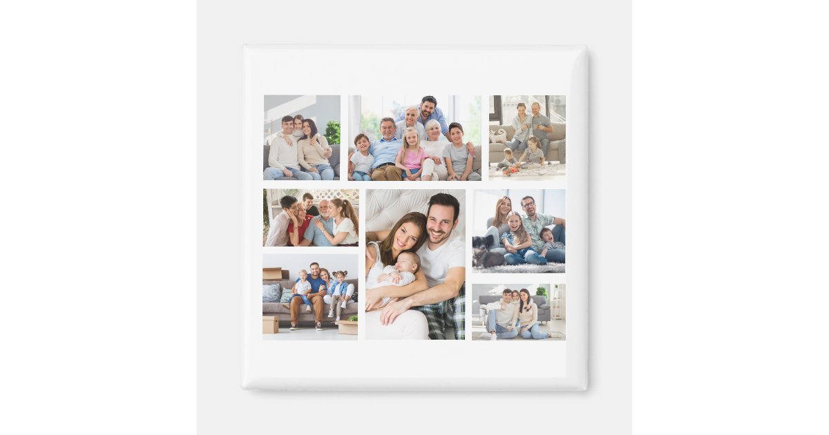 Create Your Own 8 Photo Collage Magnet | Zazzle