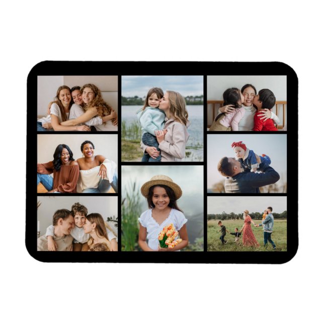 Create Your Own 8 Photo Collage  Magnet (Horizontal)