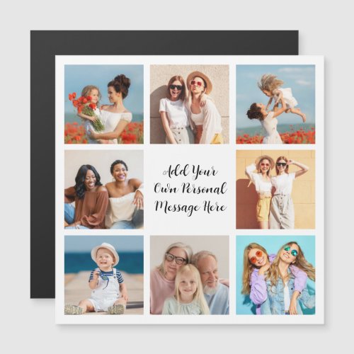 Create Your Own 8 Photo Collage Magnetic Card