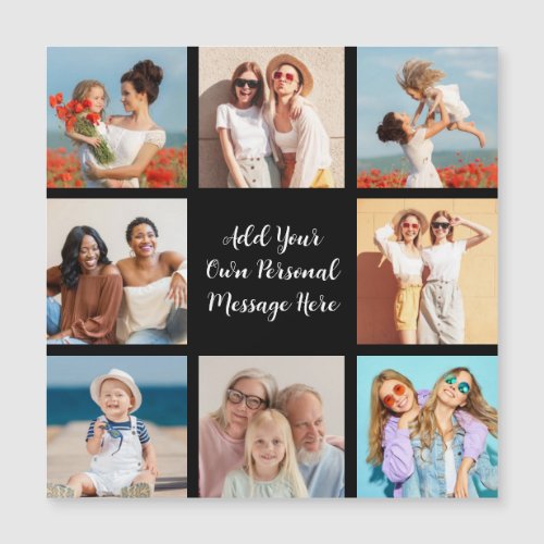 Create Your Own 8 Photo Collage Magnetic Card