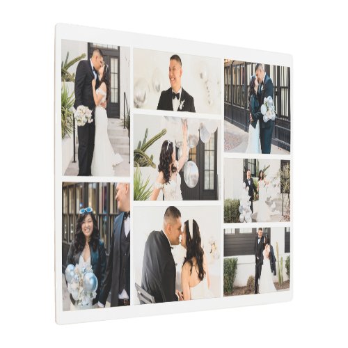 Create Your Own 8 Photo Collage Metal Print