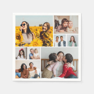 Create Your Own 8 Photo Collage Napkins