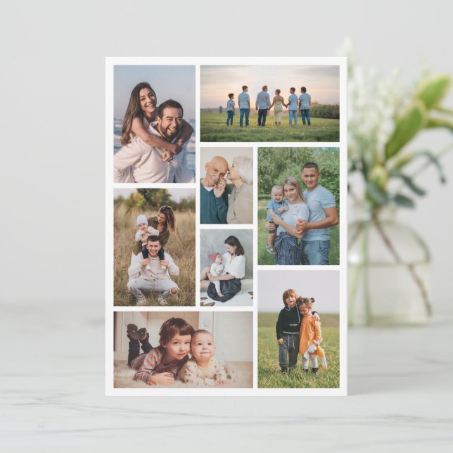 Create Your Own 8 Photo Collage Note Card (Standing Front)