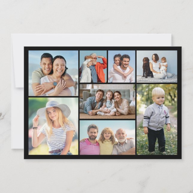 Create Your Own 8 Photo Collage Note Card (Front)