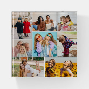 Create Your Own 8 Photo Collage Paperweight