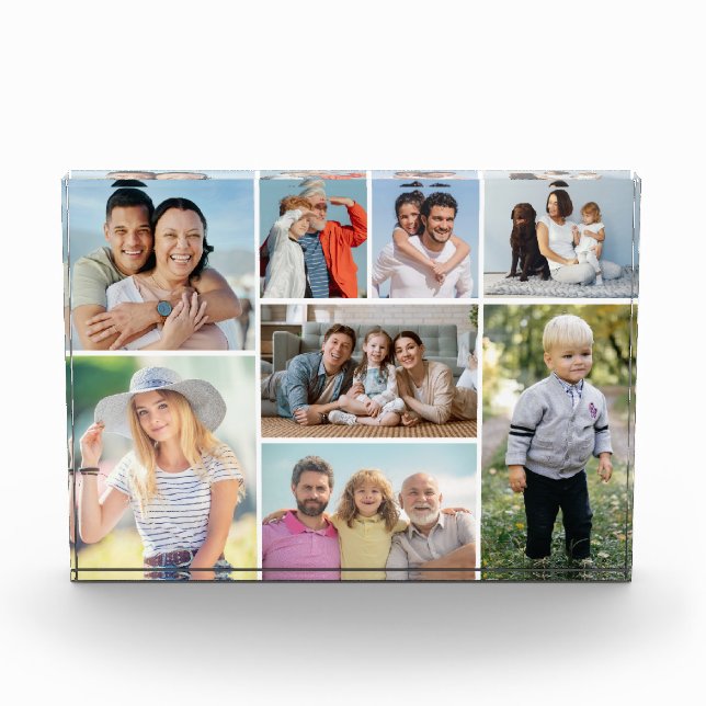 Create Your Own 8 Photo Collage Photo Block (Front)