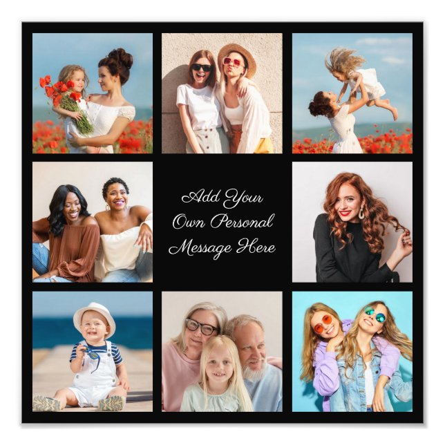 Create Your Own 8 Photo Collage Photo Enlargement (Front)