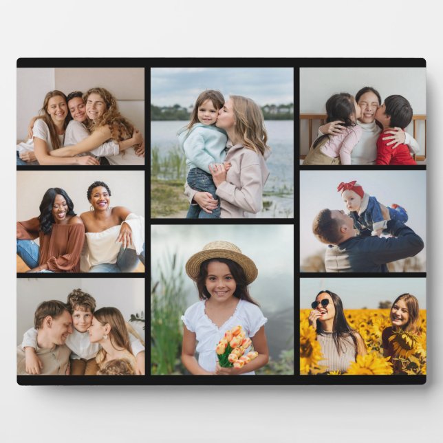 Create Your Own 8 Photo Collage Plaque (Front)