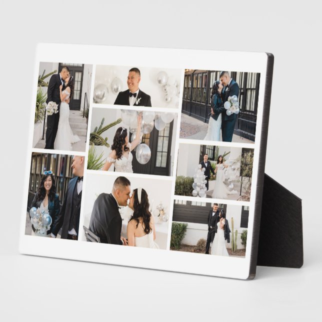 Create Your Own 8 Photo Collage Plaque (Side)