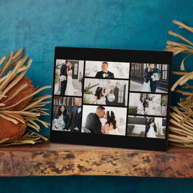 Create Your Own 8 Photo Collage Plaque (Side)