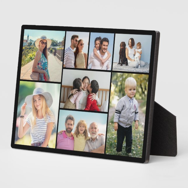 Create Your Own 8 Photo Collage  Plaque (Side)