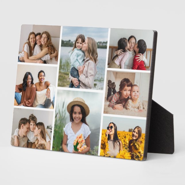 Create Your Own 8 Photo Collage Plaque (Side)