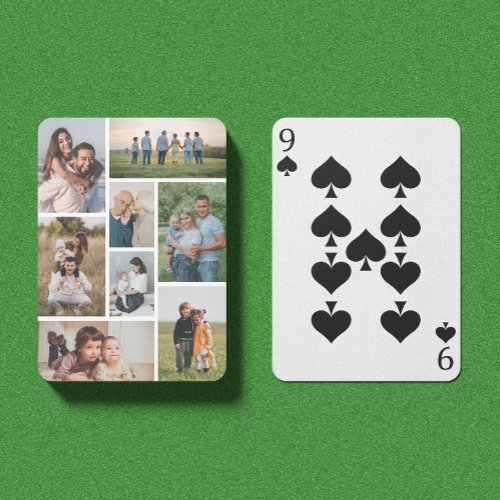 Create Your Own 8 Photo Collage Playing Cards