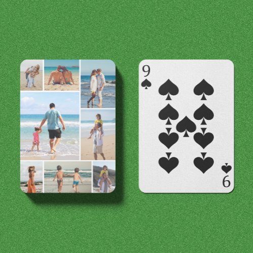 Create Your Own 8 Photo Collage Playing Cards