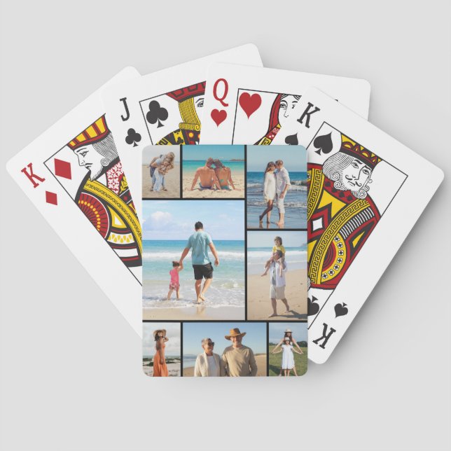 Create Your Own 8 Photo Collage Poker Cards (Back)