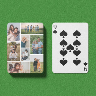 Create Your Own 8 Photo Collage Poker Cards
