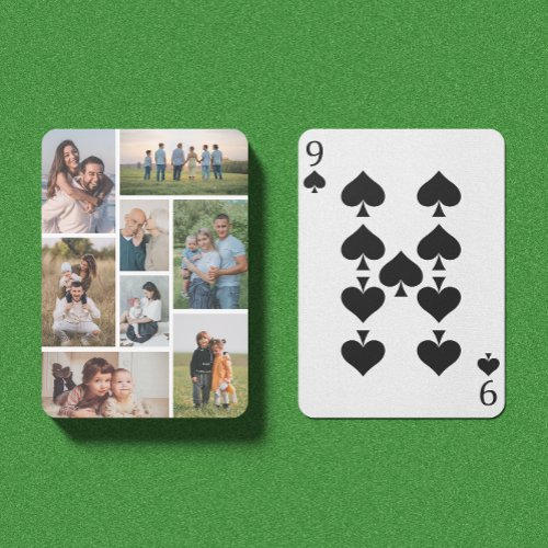 Create Your Own 8 Photo Collage Poker Cards