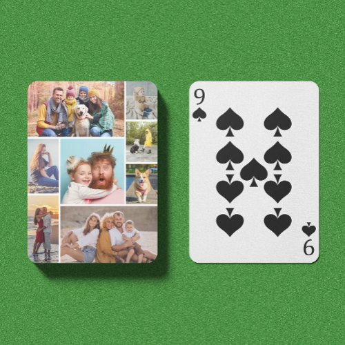 Create Your Own 8 Photo Collage Poker Cards