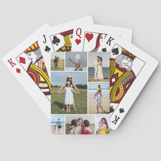 Create Your Own 8 Photo Collage Poker Cards (Back)
