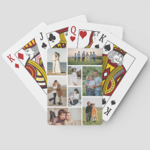 Create Your Own 8 Photo Collage Poker Cards