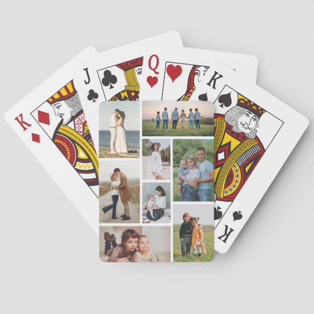 Create Your Own 8 Photo Collage Poker Cards (Back)