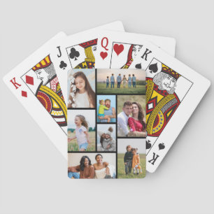 Create Your Own 8 Photo Collage Poker Cards