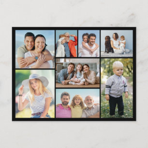 Create Your Own 8 Photo Collage Postcard
