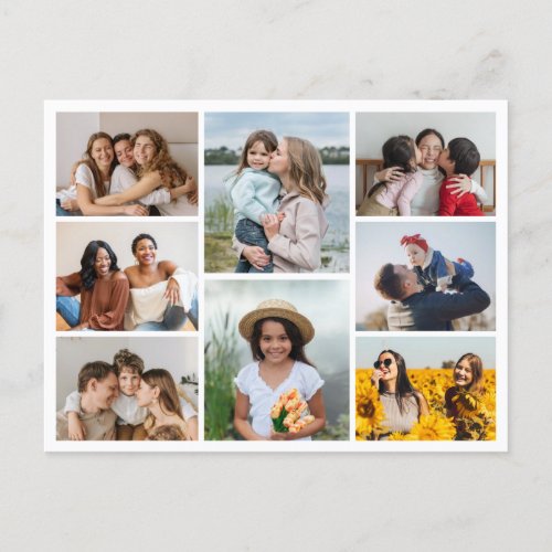 Create Your Own 8 Photo Collage Postcard