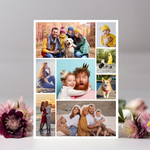Create Your Own 8 Photo Collage Postcard