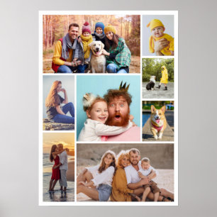 Create Your Own 8 Photo Collage Poster