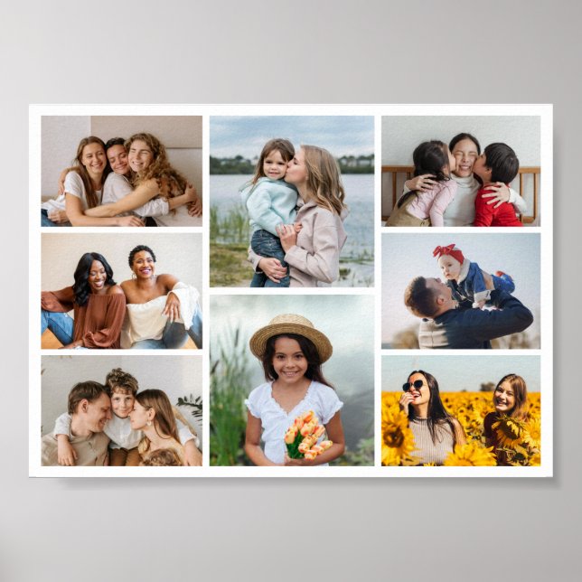 Create Your Own 8 Photo Collage Poster (Front)