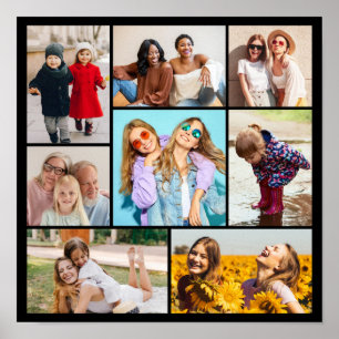 Create Your Own 8 Photo Collage Poster