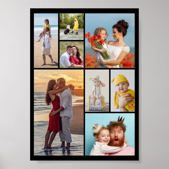 Create Your Own 8 Photo Collage Poster (Front)