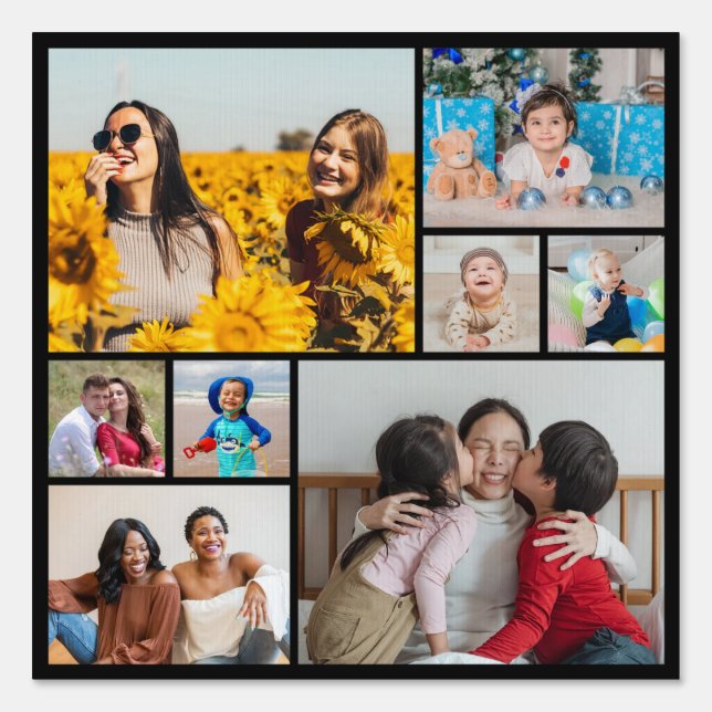 Create Your Own 8 Photo Collage Sign (Front)