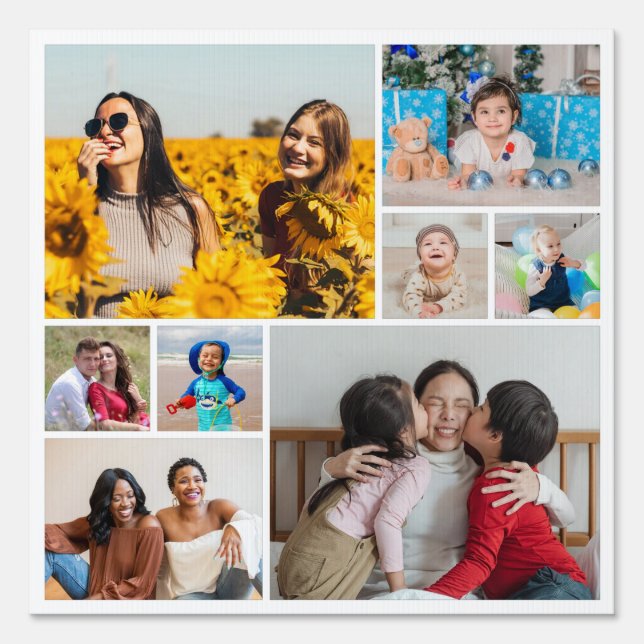 Create Your Own 8 Photo Collage Sign (Front)