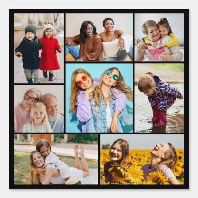 Create Your Own 8 Photo Collage Sign (Front)