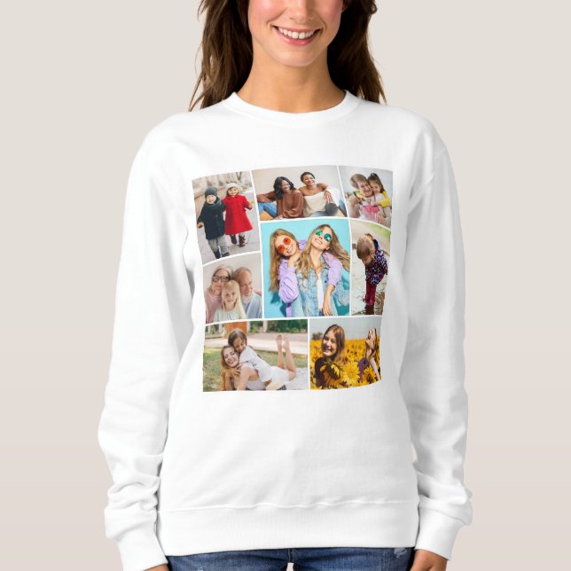 Create Your Own 8 Photo Collage Sweatshirt (Front)