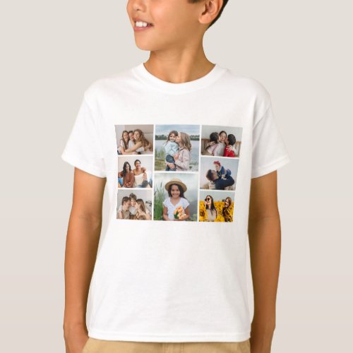 Create Your Own 8 Photo Collage T_Shirt