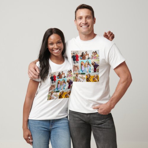 Create Your Own 8 Photo Collage T_Shirt