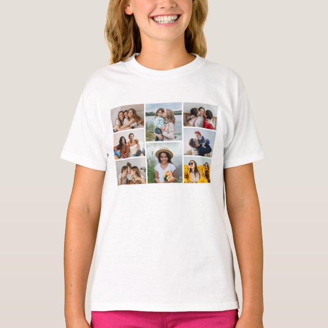 Create Your Own 8 Photo Collage T-Shirt (Front)