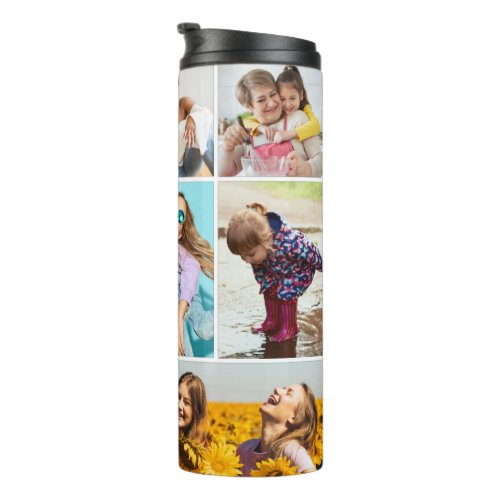 Create Your Own 8 Photo Collage Thermal Tumbler