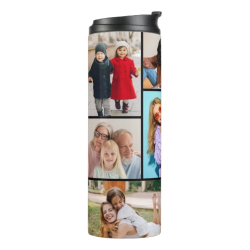 Create Your Own 8 Photo Collage Thermal Tumbler