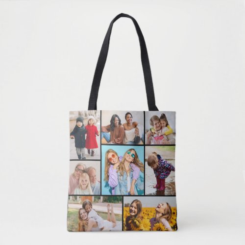 Create Your Own 8 Photo Collage Tote Bag