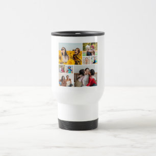 Create Your Own 8 Photo Collage Travel Mug