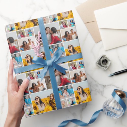 Create Your Own 8 Photo Collage Wrapping Paper