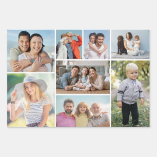 Create Your Own 8 Photo Collage  Wrapping Paper Sheets
