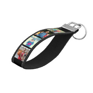 Create Your Own 8 Photo Collage Wrist Keychain