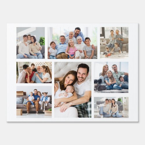 Create Your Own 8 Photo Collage Yard Sign